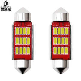 外贸专供  新款高亮 汽车LED阅读车顶灯双尖灯 4014 12SMD 31m m