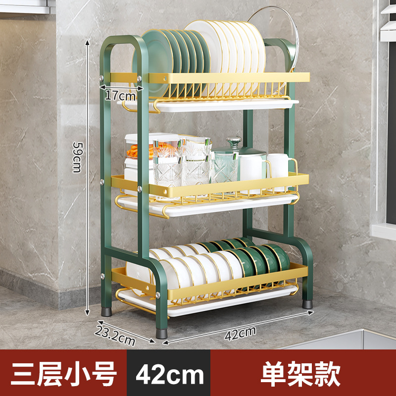 Estante de platos transfronterizos, estante de platos, estante de cuchillos, estante de drenaje, estante de platos y palillos de cocina, estante de almacenamiento estratificado para platos y platos