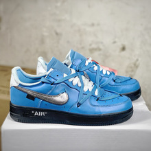高品质OW联名AF1空军一号蓝色艺术馆休闲百搭运动板鞋潮流男女鞋
