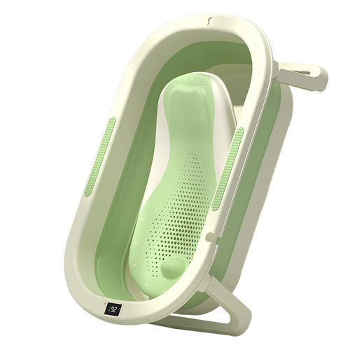 Baby bathtub baby folding bathtub newborn baby can sit and lie down home large bathtub folding basin