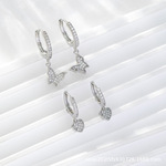 L两对日韩铜镶锆石镀18K金 蝴蝶爱心耳坠饰品 公主风首饰 饰品批