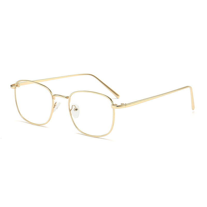 Versatile Minimalist With Love Camp, Same Style As The Banquet, Gold Wire Glasses Elegant Men's Retro Square Frame, Blue Light Blocking, Can_voghion.com