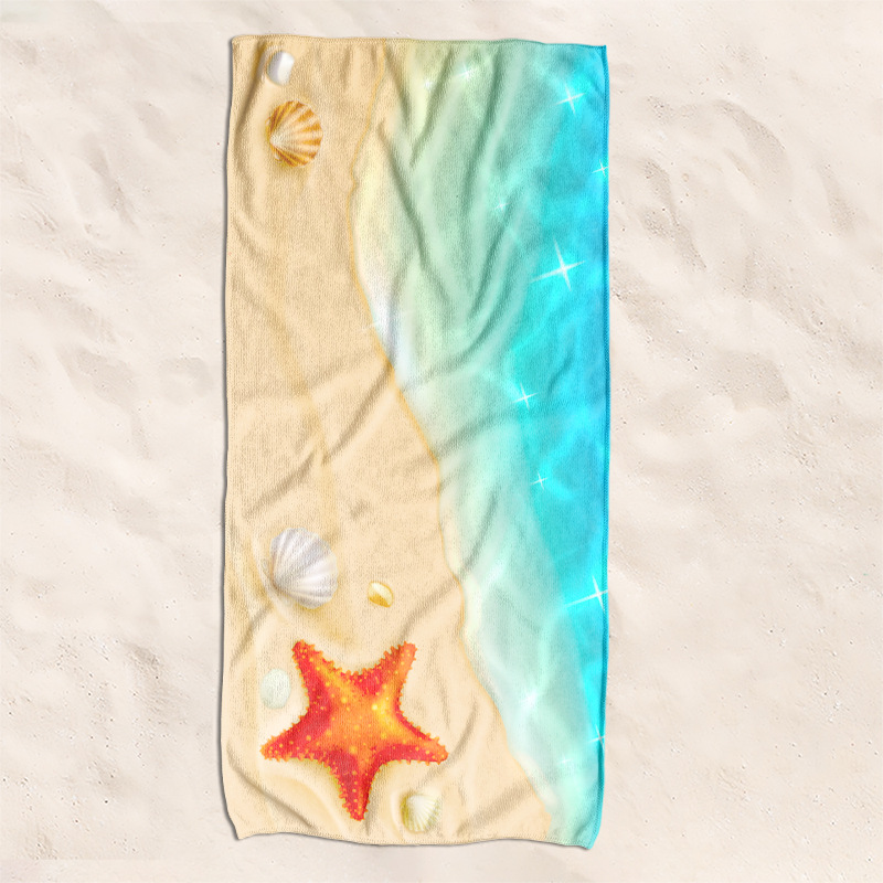 Transfronterizo suave microfibra toalla de playa para nadar en la playa absorción de agua no toalla de baño de arena transpirable toalla de playa seca rápida