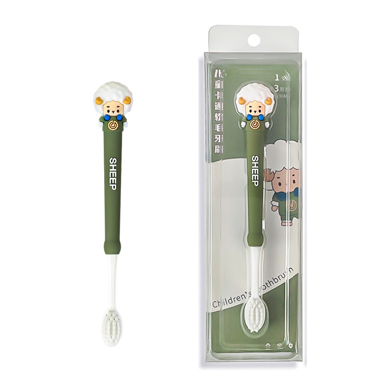 Children's Toothbrush Soft Bristles 3-6-12 Years Old Cute Animal Series Fine Bristle Toothbrush Household High-End Independent Packaging Wholesale