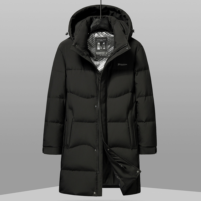 Una chaqueta de plumón de invierno para hombres medianos y largos, más grueso y caliente, 2025 nuevo chaqueta de hombre extraíble. image 1