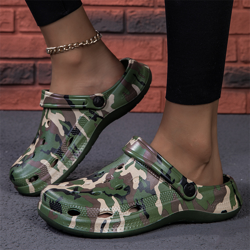 Cross-Border New Transfer Clogs, Classic Painted Men's and Women's Shoes, Beach Shoes, Toe-Toe Slippers, Manufacturer Dropshipping