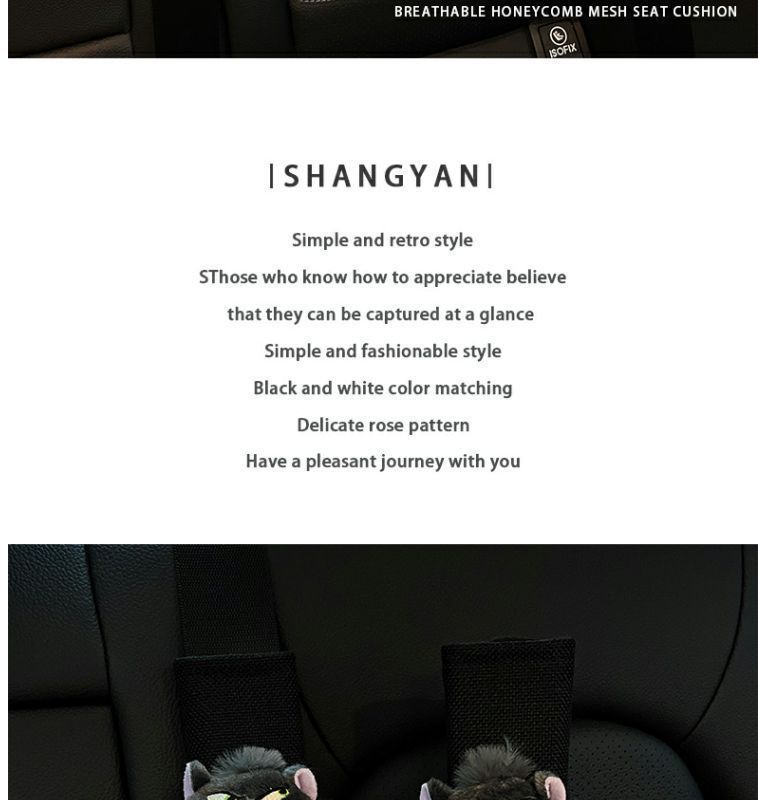 Lucifer Seat Belt Shoulder Patch Cute Girl Car Decoration Anti-Neck Protective Cover Car Decoration Mai Door Small Doll
