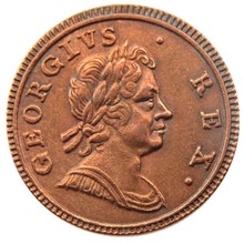 Ӣ��ͭ��1����f1719-1724��ͬ��Ÿ��Ƽ�������Ǯ�ҷ¹Ź���Ʒ