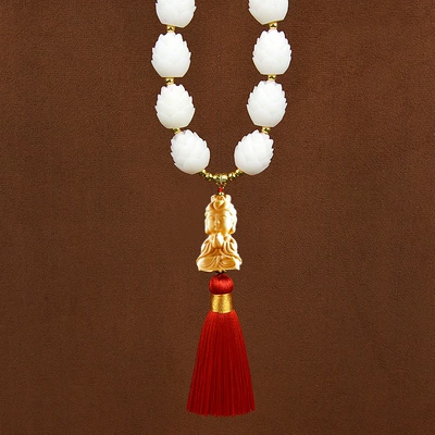 Car Rearview Mirror, Good Luck – Car hanging - good-luck-single-guanyin-red-tassel