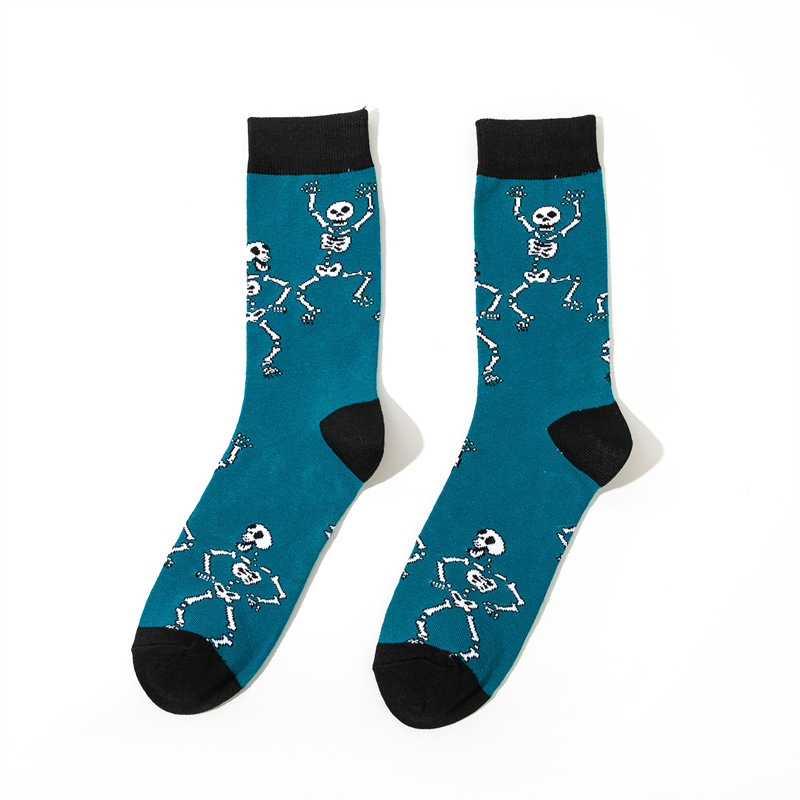 Men's Anime Pattern Crew Socks Cartoon Character Long Tube Style_voghion.com