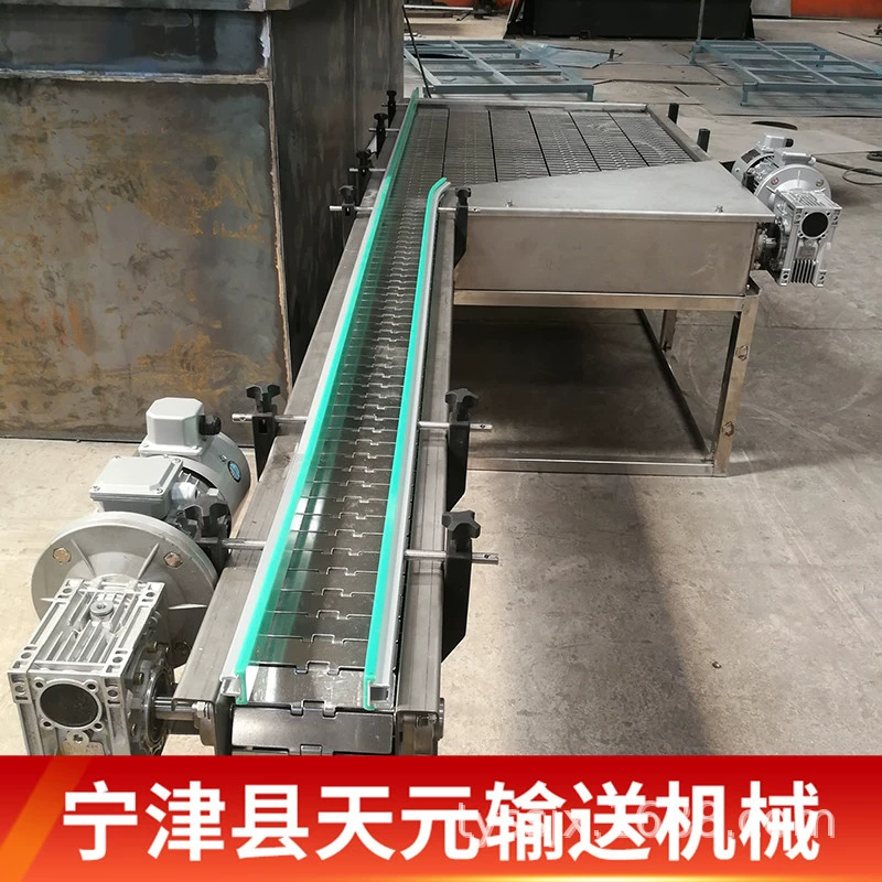 Линия по производству пластиковых изделий Ледяной черный чай для розлива напитков плоская верхняя цепь конвейер цепной линии