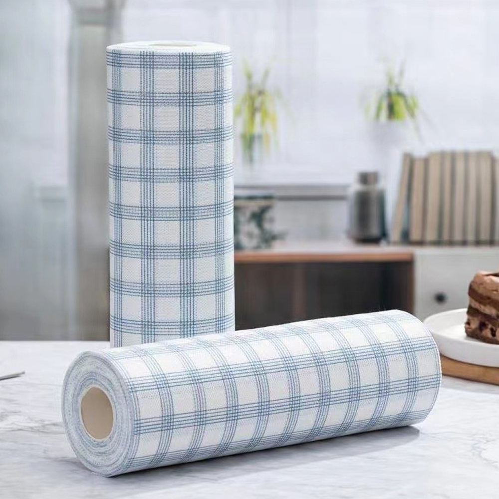 Effective for cleaning, these plaid-patterned, thick, and soft kitchen cloths are perfect for washing dishes, cleaning the dining table, and general household chores