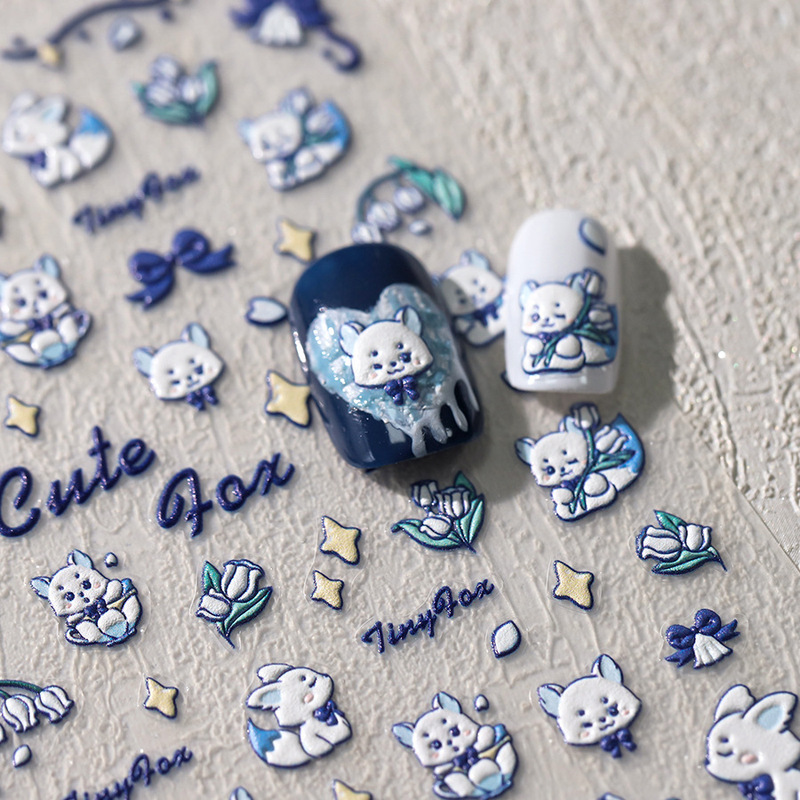 Iron new craft three-dimensional 5D nail sticker relief adhesive nail sticker nail TS-3597 Lily Fox Iron new craft three-dimensional 5D nail sticker relief adhesive nail sticker nail TS-3597 Lily Fox