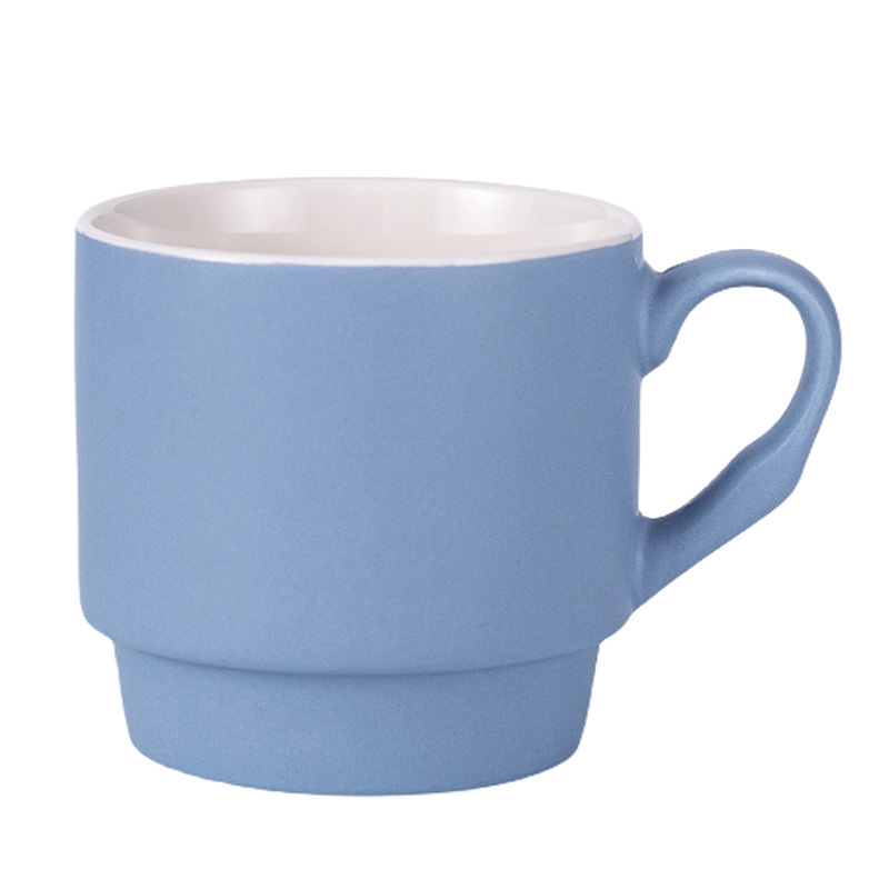 Transfronterizo de Amazon taza blanca taza de alto aspecto creativo Oficina taza de café pareja taza de agua Taza de cerámica