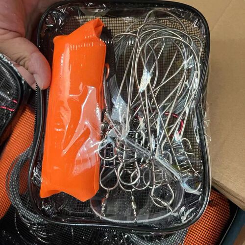 Stainless steel fish lock, fish lock, live fish buckle, skewered fish, 5 meters, 5 buckles, 10 meters, 10 buckles, fishing gear accessories