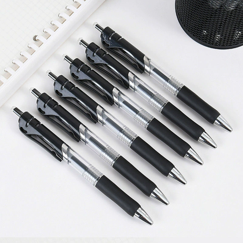 Нажмите на гениальную ручку K35 Углеродная ручка 0.5 мм черный студент учится шариковая ручка для встречи подписи офисных канцелярских принадлежностей
