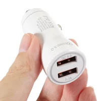6A QC3.0 Быстрая зарядка двойной USB Автомобильное зарядное устройство Автомобильная зарядная головка один перетащите два зарядное устройство для мобильного телефона двойное мини-автомобильное зарядное устройство