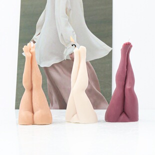 Creative Dance Small Leg Candle Mold Woman Stereo Figure Candle Mold DIY Silicone Gypsum Fold Sugar