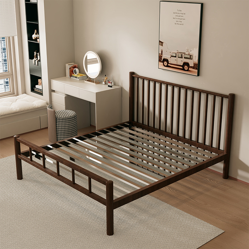 Straight bedside black walnut + 13 beams