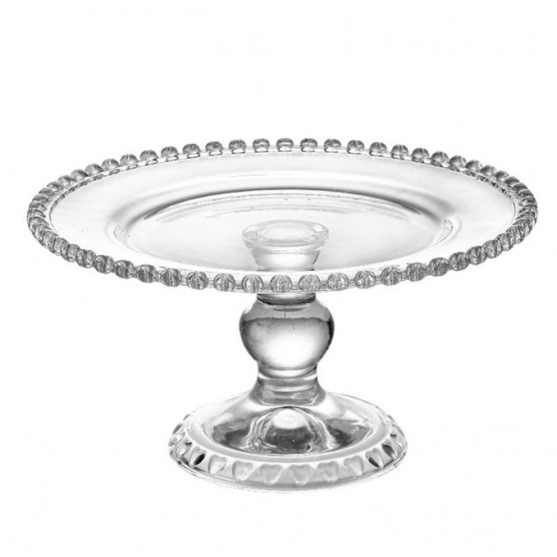 Moderno simple vidrio de cristal estilo europeo sala de estar hogar decoración de refresco de la tarde fruta fruta plato de cuentas