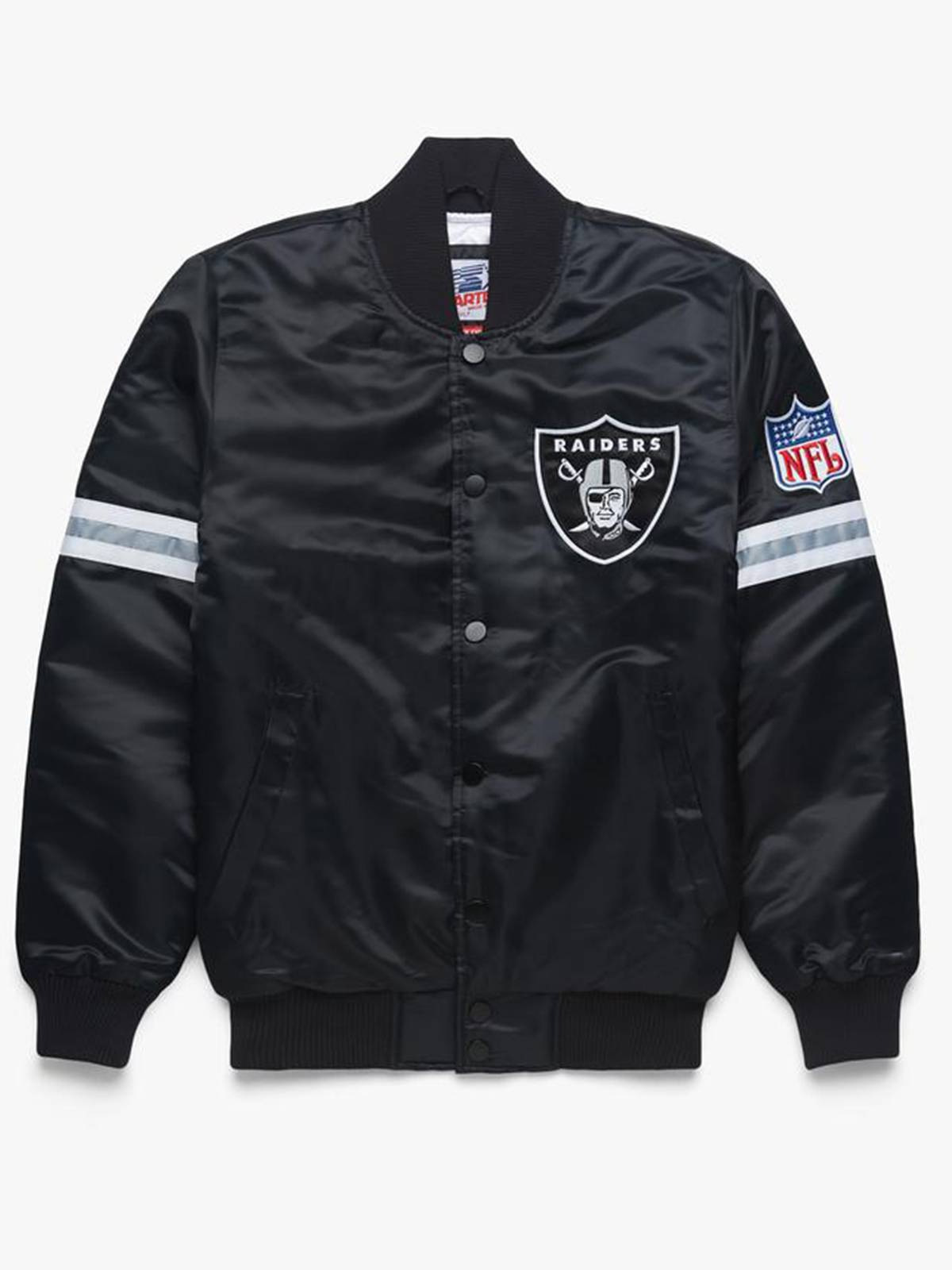 NFL Raiders Bomber Jacket Padded Black