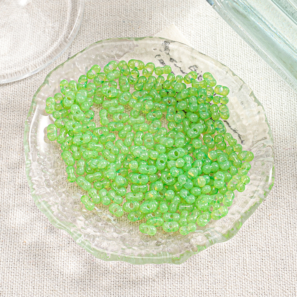 【400 piezas 2 botellas】Cuentas Xiaozi, cuentas sueltas, cuentas para pulseras, material para cuentas, cuentas espaciadoras de 3 mm, accesorios para cadena de teléfono DIY