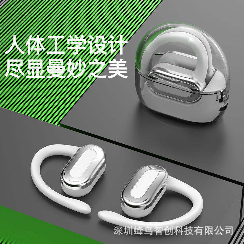 Ows Over-Ear Bluetooth Headphones with Large Battery, Non-In-Ear Wireless Tws Sports Bluetooth Headphones with Ultra-Long Battery Life