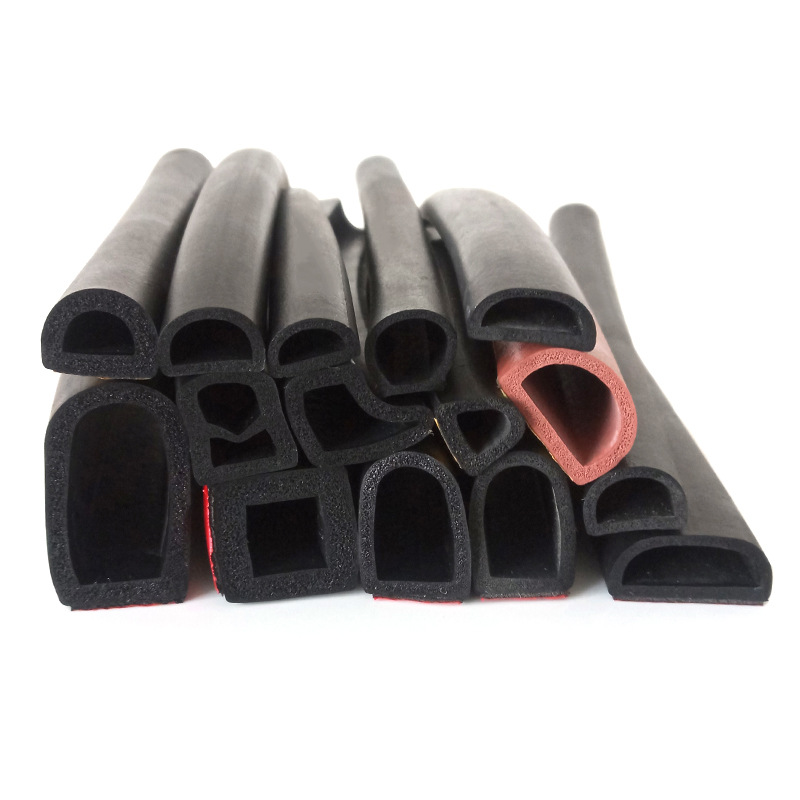 三元乙丙橡胶密封条空心半圆带背胶安装方便机械设备防水防尘胶条