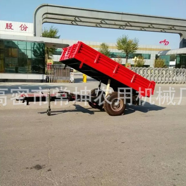 2吨自卸挂车  左右自卸农用挂车  翻斗平板拖车