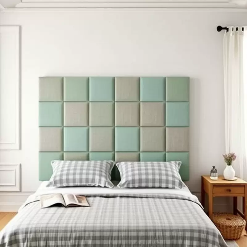 家庭卧室酒店的异形背景异形床头书房会客室的墙面软包来图来样