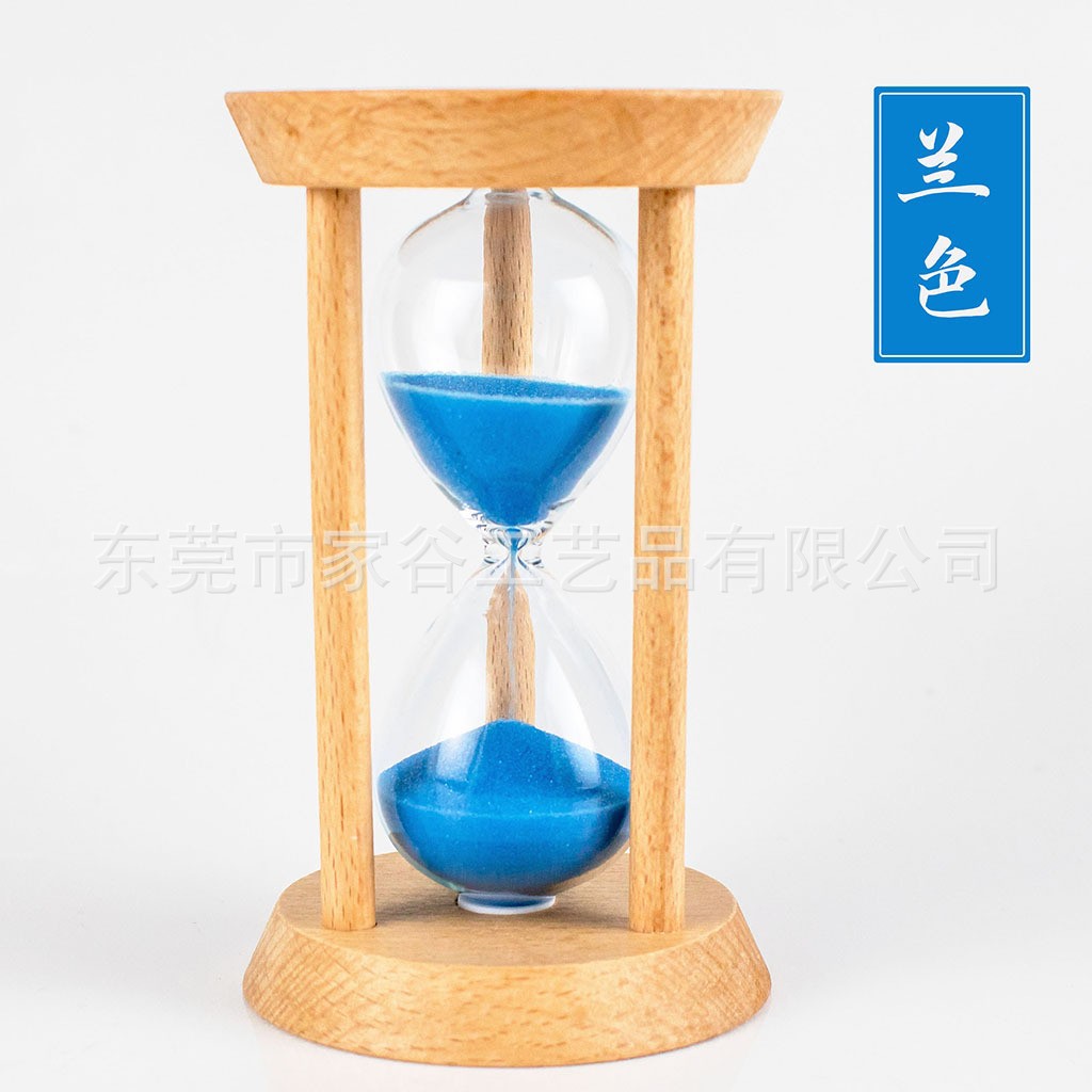 メーカー直売卸売り原木三柱円形タイマー砂時計創意置物木質時間砂時計タイマー