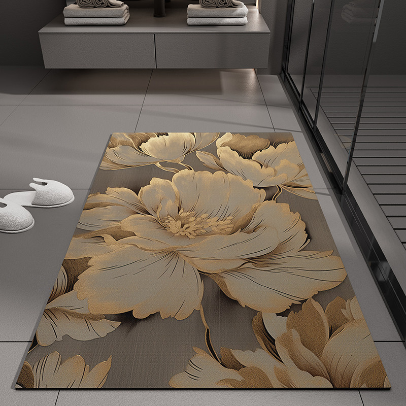 Flower-style americano transfronterizo esterilla de barro de algas esterilla de piso de baño puerta de absorción de agua esterilla de baño anti-deslizante esterilla de baño anti-sucio