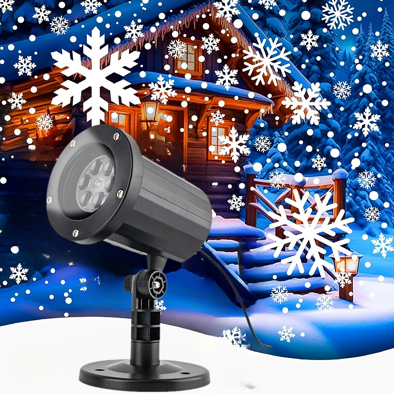 Уличный водонепроницаемый проектор с эффектом снежинок, 16 режимов, проектор света, имитация снежной бурьи, декоративный светильник для Хэллоуина и праздников, светодиодный