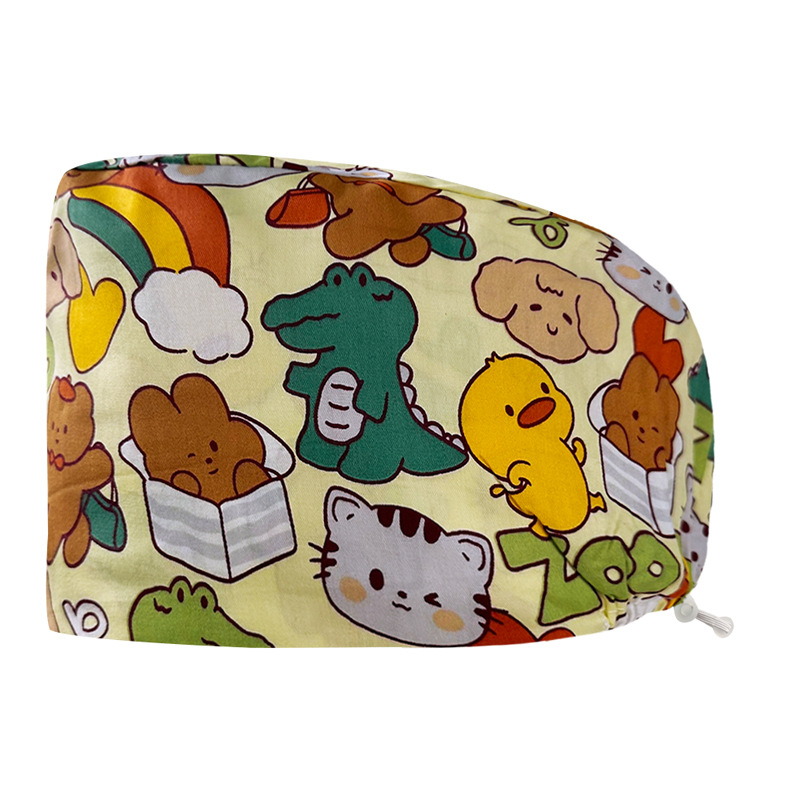 Gorro quirúrgico femenino puro algodón quirófano tapa especial enfermera pequeña flor tapa Estomatólogo tapa de trabajo dental atención médica