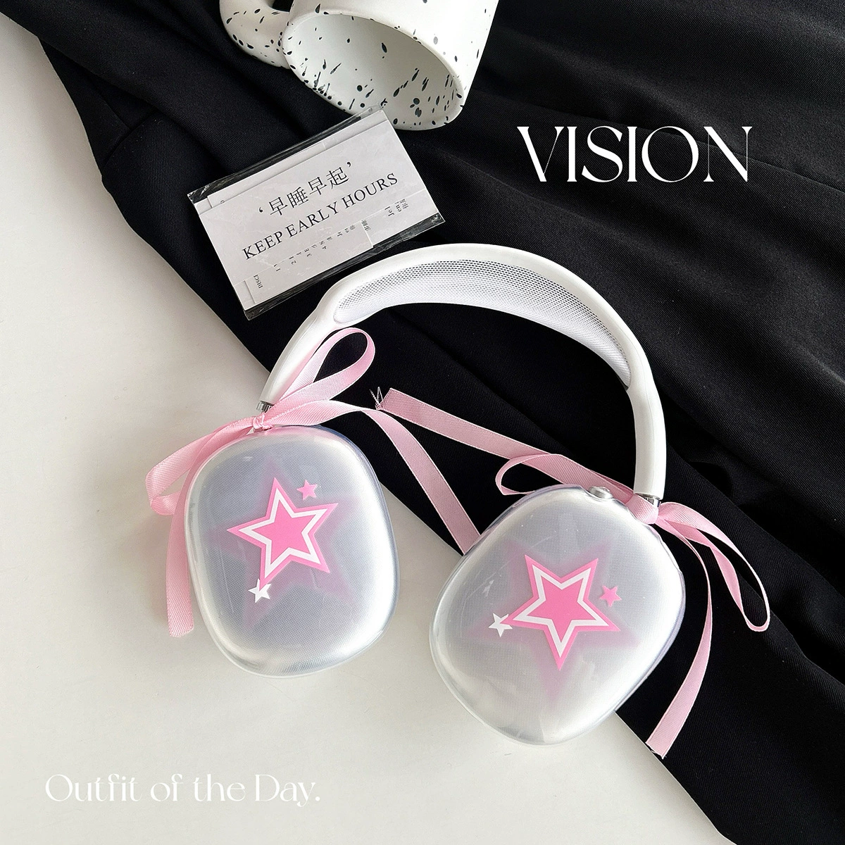 New Gradient Pink Star Bluetooth Headset Protective Cover for Apple Airpods Max Headset Protection