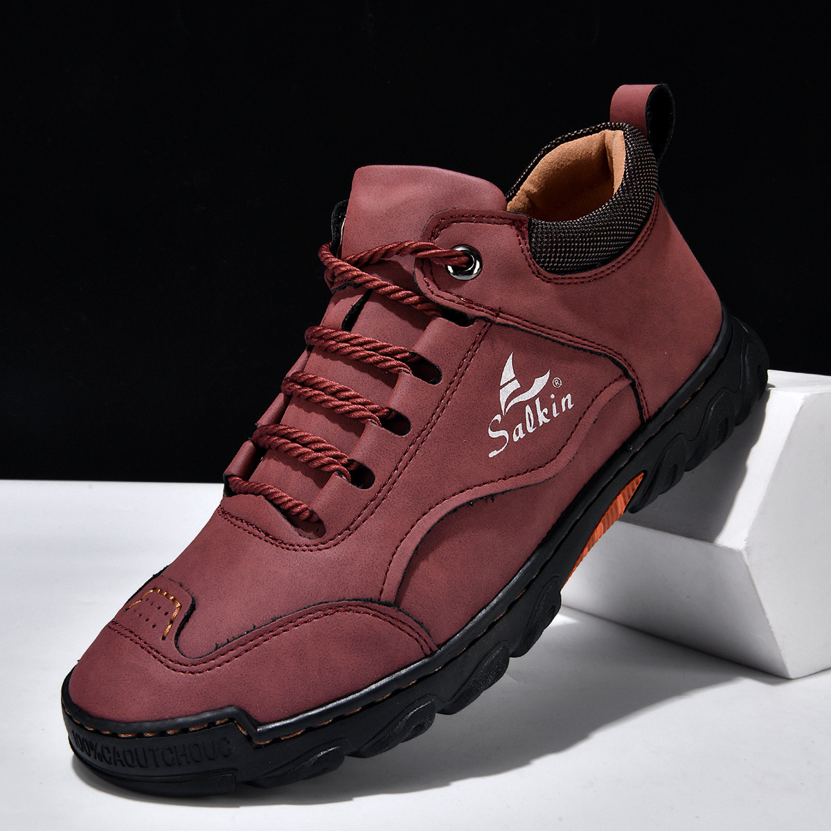Men's Plus Size Pu Leather Casual Ankle Boots With Lace-up Design_voghion.com