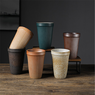Ceramic coffee cup ins style European mug household breakfast cup fresh couple water Cup cross-border coffee cup