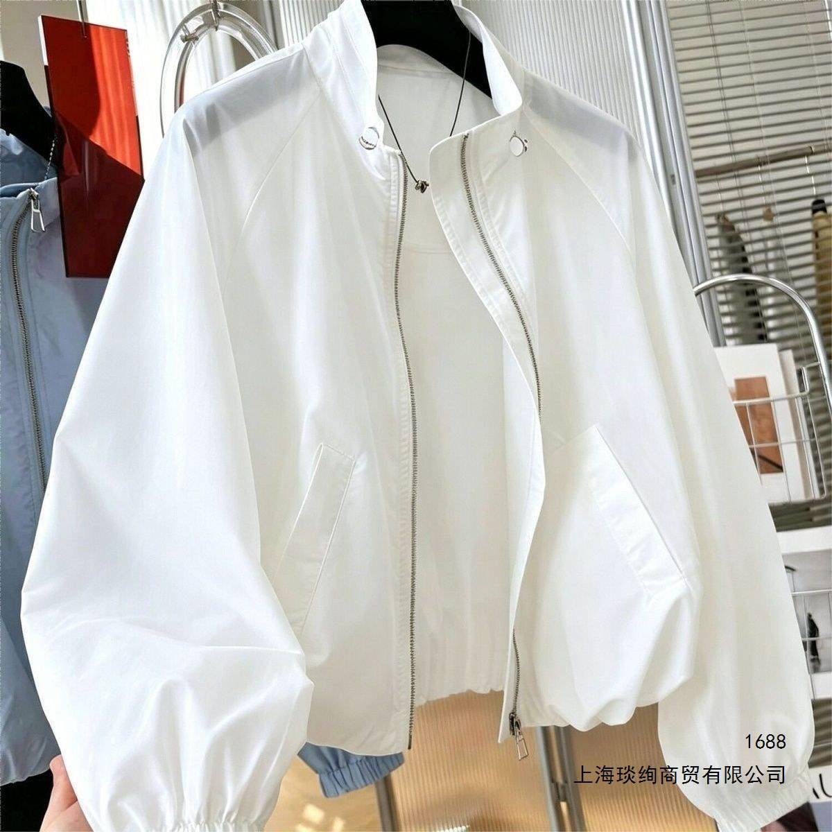 2026 Early Spring New European Style Women's Thin Windbreaker, Trendy Candy Color Stand Collar Sun Protection Jacket for Women (European Style)