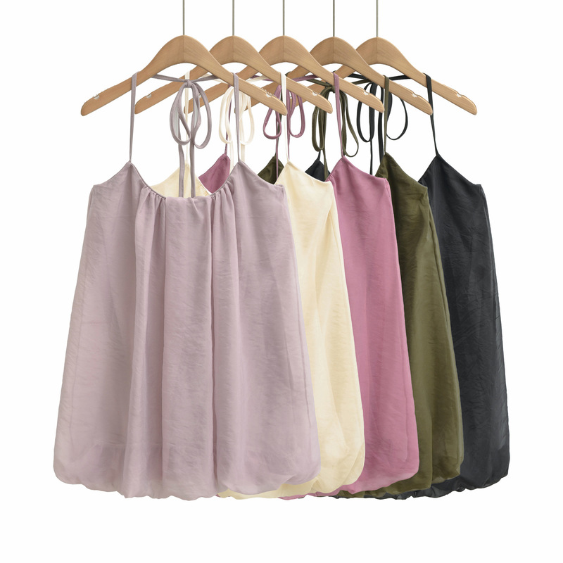 Cool and Elegant Halter-Neck Tie-Up Camisole, New Summer Style, Sexy Backless Chiffon Sleeveless Top for Women Cool and Elegant Halter-Neck Tie-Up Camisole, New Summer Style, Sexy Backless Chiffon Sleeveless Top for Women