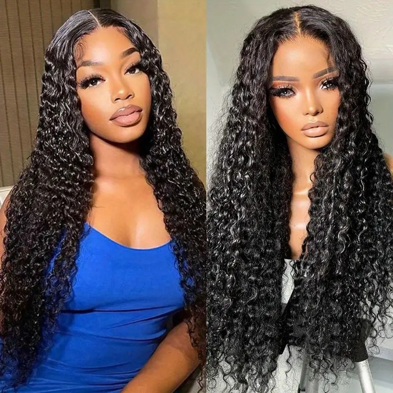 Peruca natural e volumosa com lace frontal, estilo europeu/americano, cabelo sintético, cachos pequenos, ondas suaves, comprimento longo, curto, médio e tamanho padrão._voghion.com