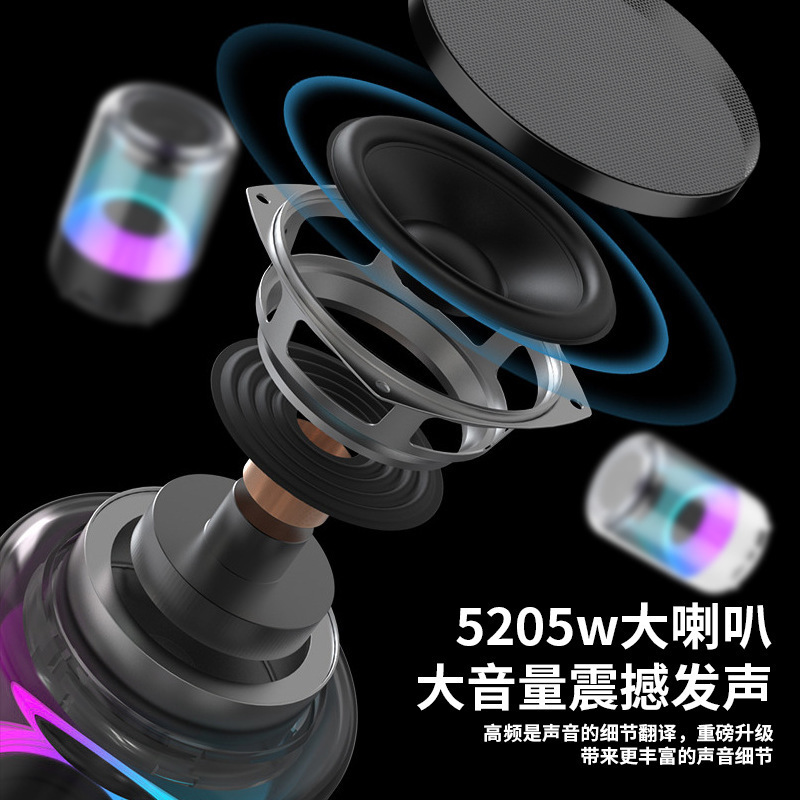 A23智能七彩灯蓝牙音箱家用插卡低音炮大音量高音质A22蓝牙音响|undefined