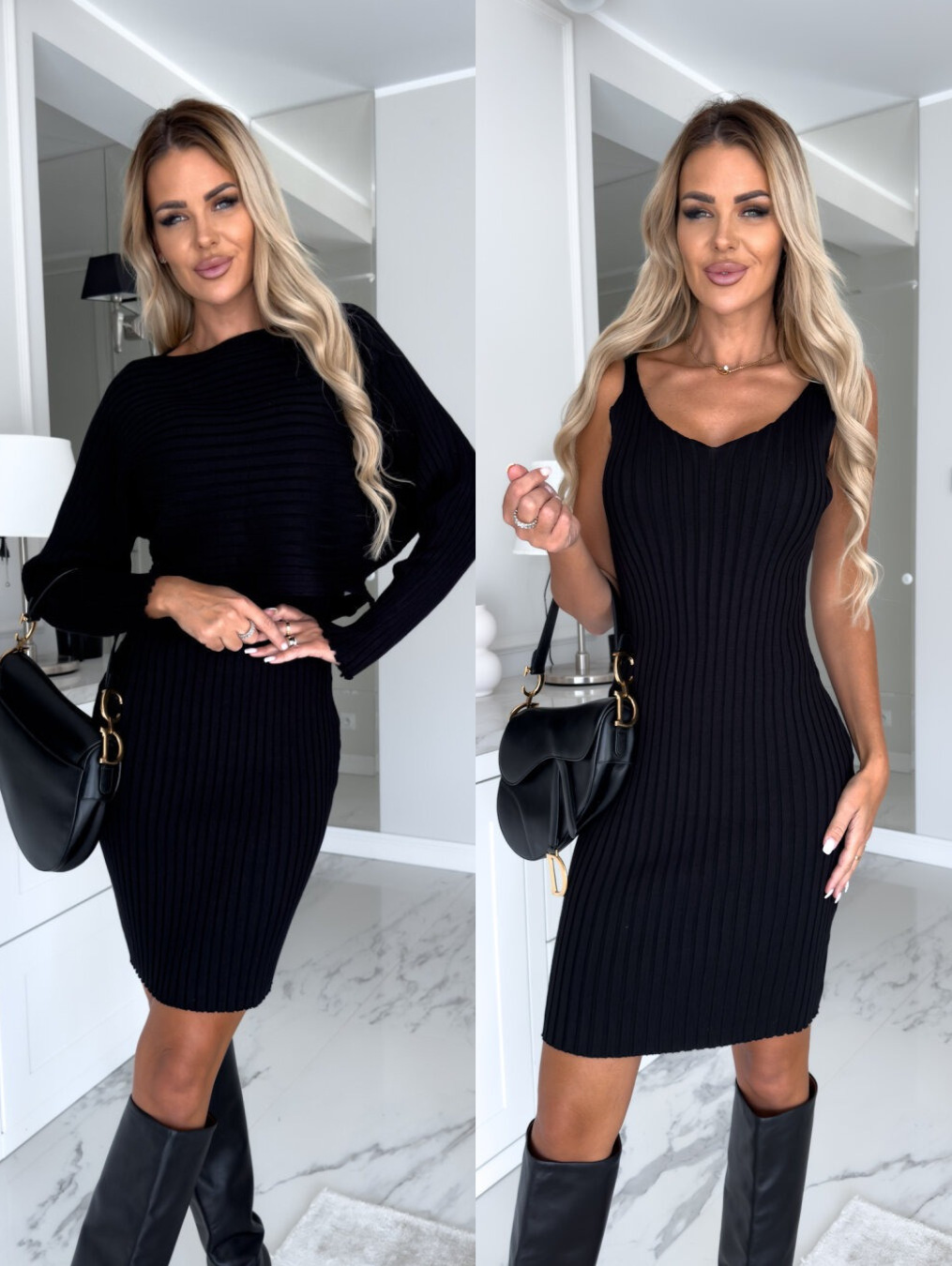 455g Weight Long Sleeve Sleeve Length Polyester Fabric Type Skirt Sets Sets Type 2 Pieces Set Quantity Daily, Street Occasion U Neck Neckline Regular Fit Fit Type Solid Color Pattern Winter, Autumn Season Women's Gender Elegant Style Wholesale Women's Elegant Solid Color Daily Street U Neck Long Sleeve 1