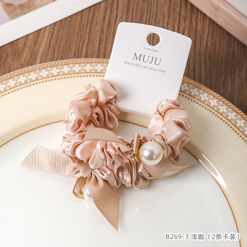 [Carga de tarjeta] sensación de alto nivel coreano de cabello de código de barras de moda de alta elasticidad de cabello anillo de cabello correa de cola de caballo