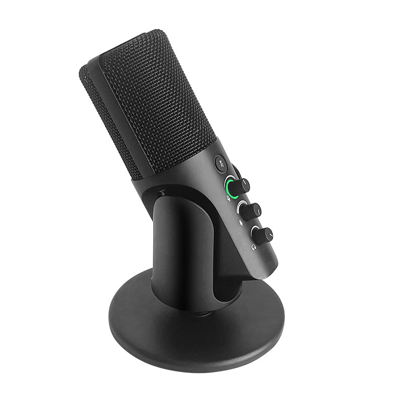 プロフィールUSBコンデンサーマイクライト効果パソコンデスクトップノート録音ゲーム電競生中継録音歌|undefined