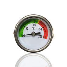 供不锈钢温度表压力式温度计轴向304耐高温W-50Z 200°C工厂直供