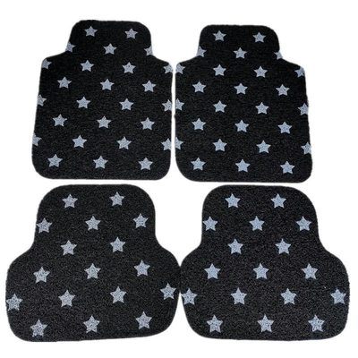 Car Carpet black and white simple stain-resistant anti-slip - 05-full-car-four-piece