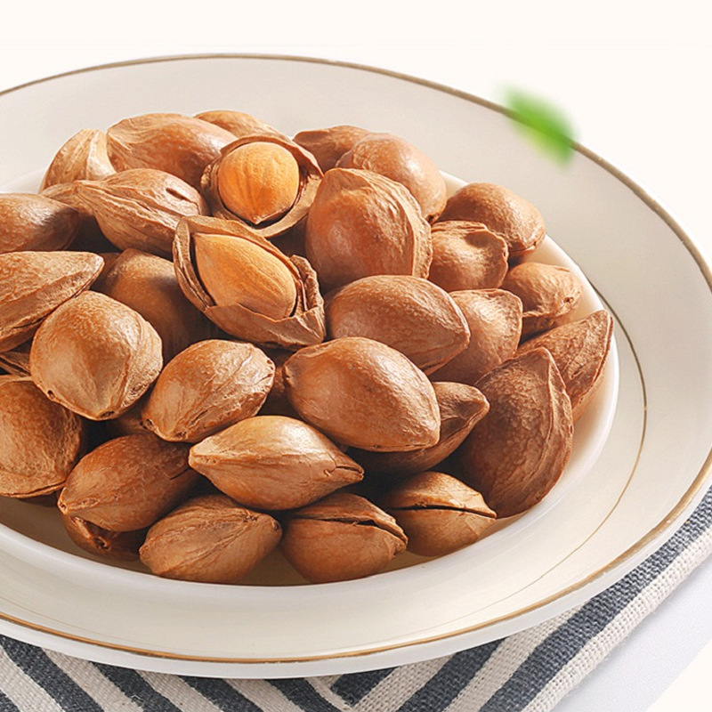 Baicaowei Small White Apricots 100g Milk Flavor Apricot Kernel Opened Nuts Snack Dried Apricot Kernels Wholesale
