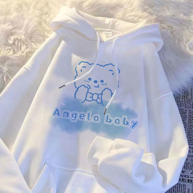 가을과 겨울 후드 스웨터 2024 새로운 느슨한 한국 다목적 아카데미 스타일 기모 두꺼운 따뜻한 자켓 탑