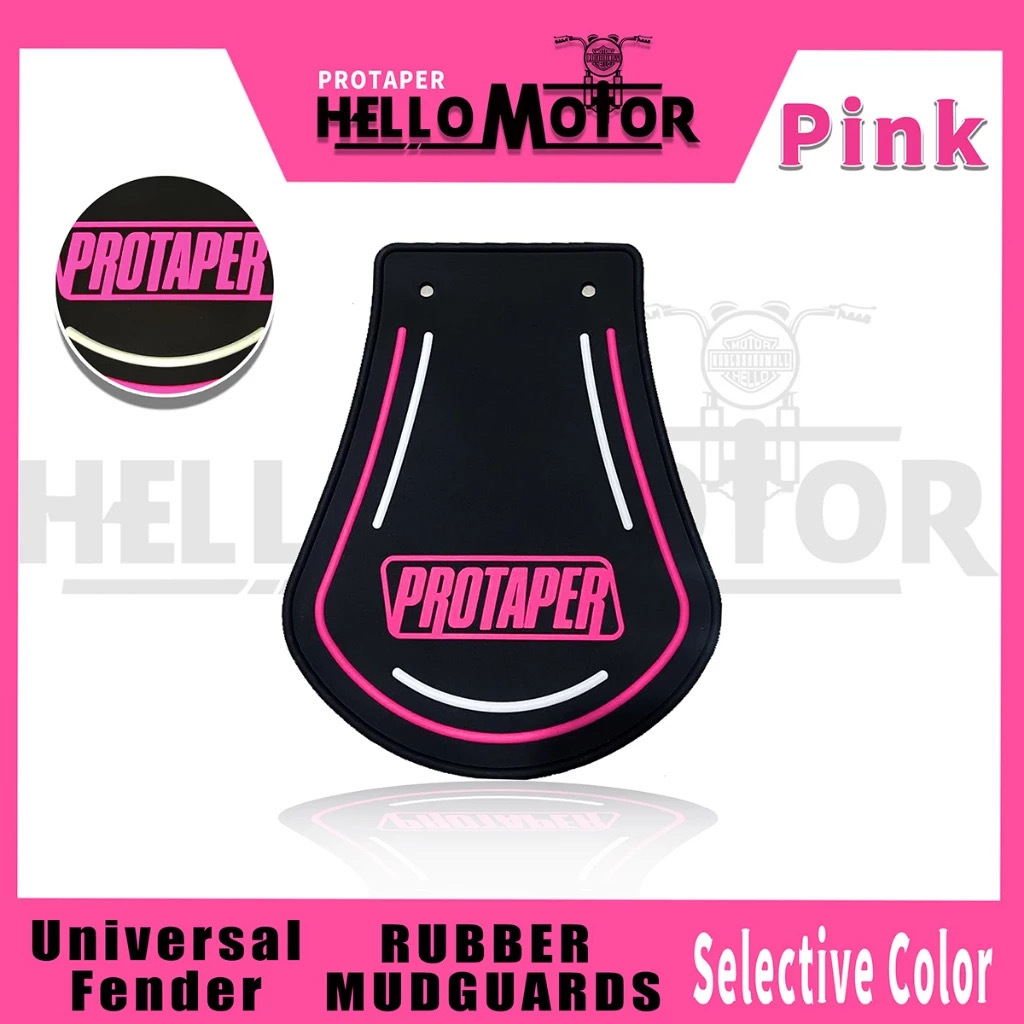 Universal Motorcycle and Electric Tricycle Front and Rear Mudguards with Reflective Strips for Night Use