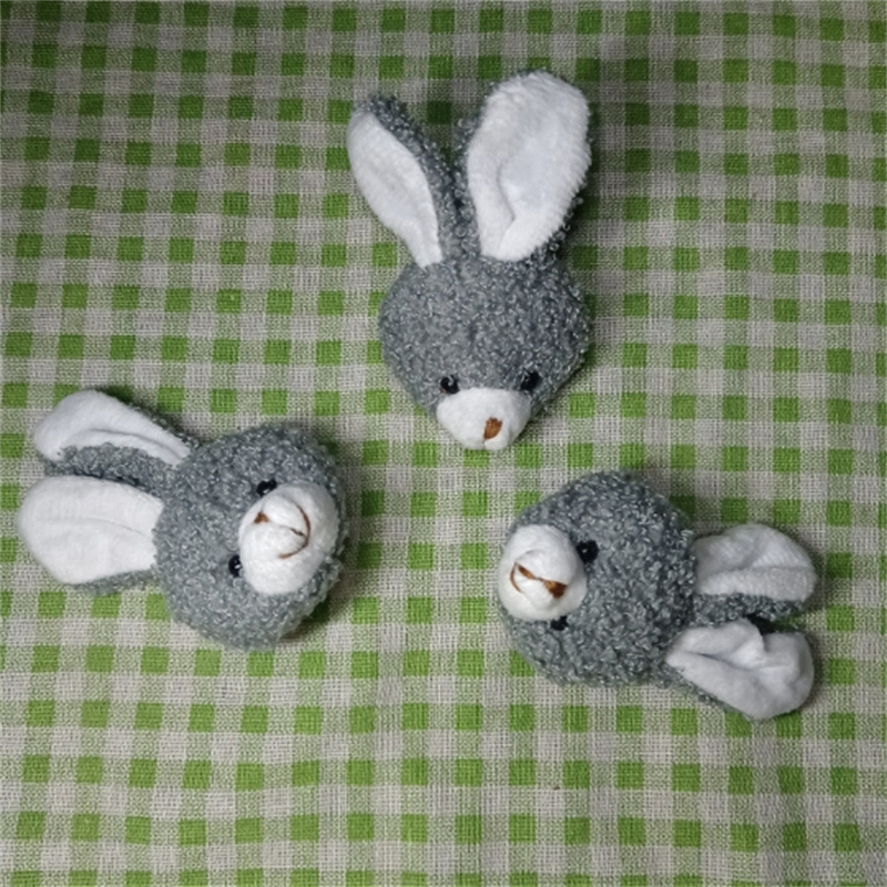 6cm 회색 토끼 머리